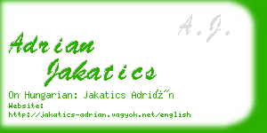 adrian jakatics business card